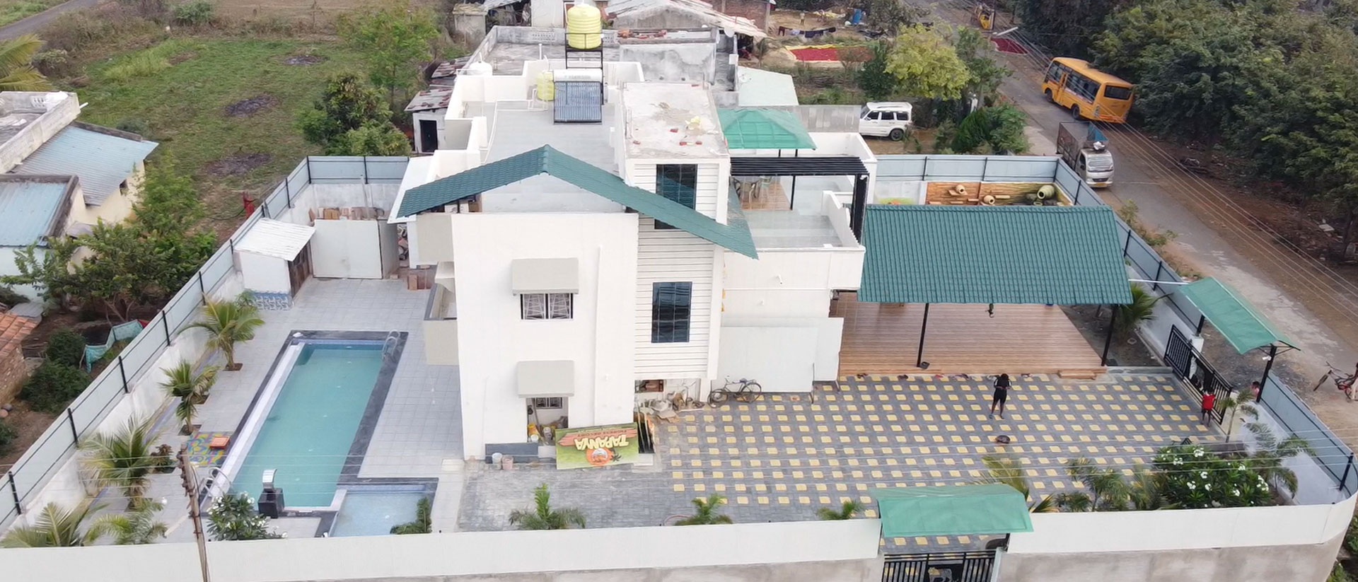 Tapanya Tigress Resort swimming pool aerial